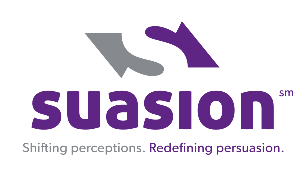 Suasion (logo) Shifting perceptions. Redefining persuation.
